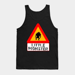 Little monster funny silhouette art design Tank Top